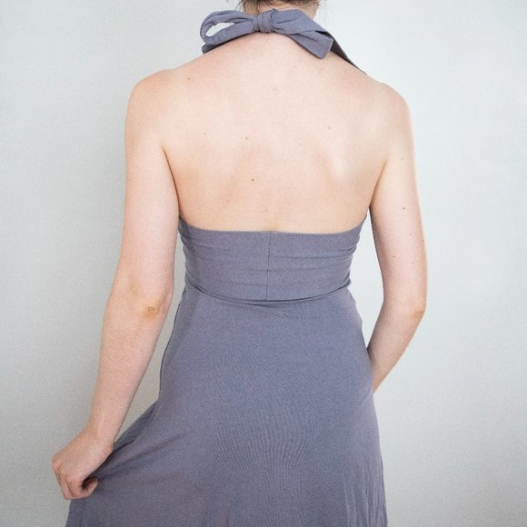 Grey halterneck convertible American Apparel dress - Picture 3 of 6